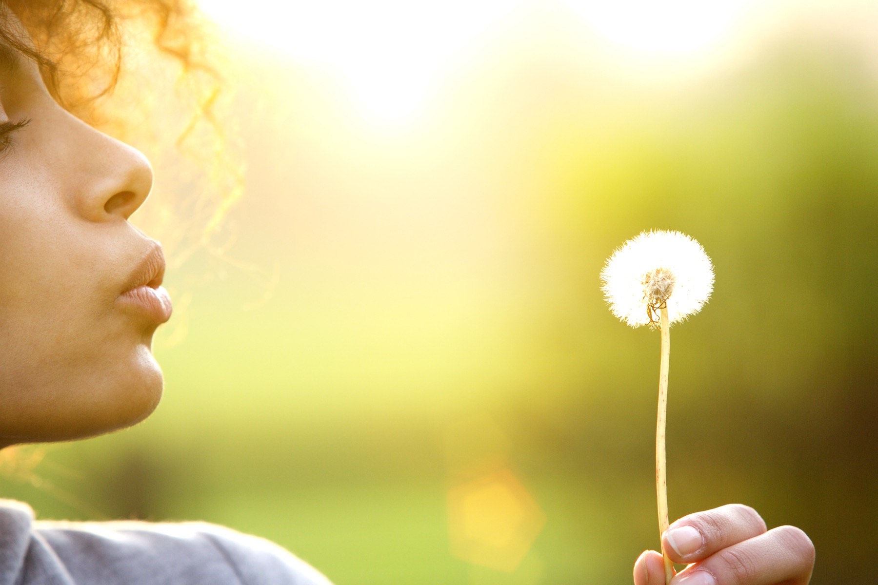 Woman outdoors in soft natural light